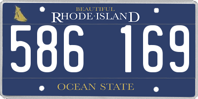 RI license plate 586169
