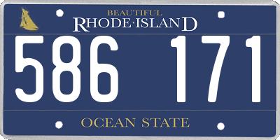 RI license plate 586171