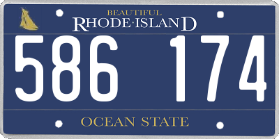 RI license plate 586174