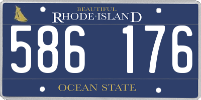 RI license plate 586176