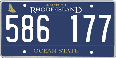 RI license plate 586177