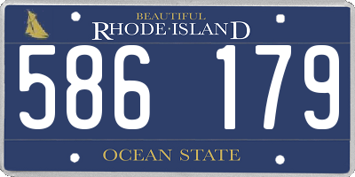 RI license plate 586179