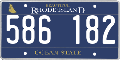 RI license plate 586182
