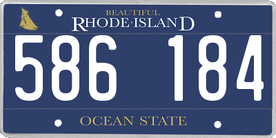 RI license plate 586184