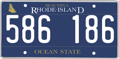 RI license plate 586186