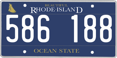 RI license plate 586188