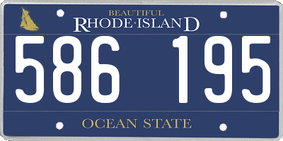 RI license plate 586195