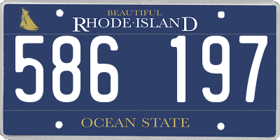 RI license plate 586197