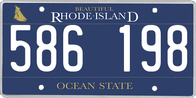 RI license plate 586198