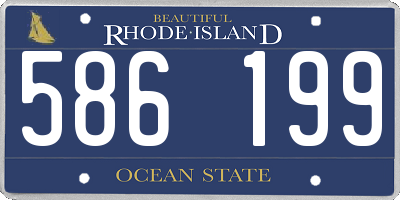 RI license plate 586199