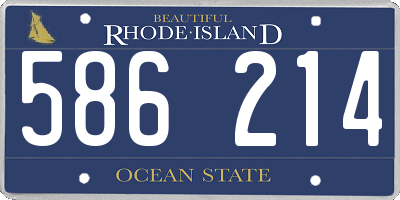 RI license plate 586214