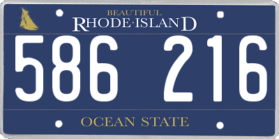 RI license plate 586216