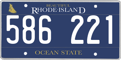 RI license plate 586221