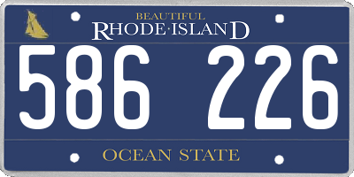 RI license plate 586226