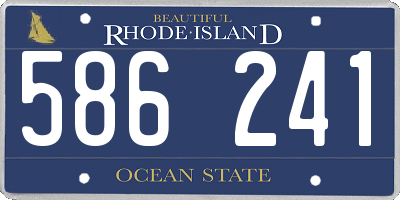 RI license plate 586241