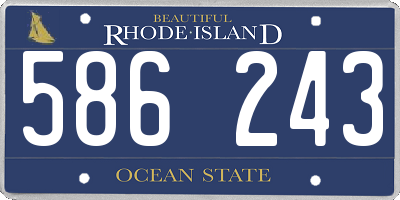 RI license plate 586243