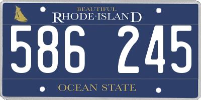 RI license plate 586245