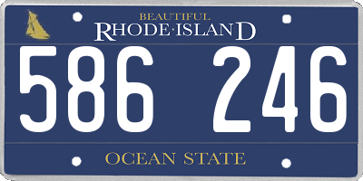 RI license plate 586246