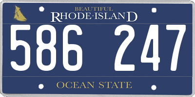 RI license plate 586247