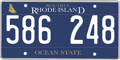 RI license plate 586248