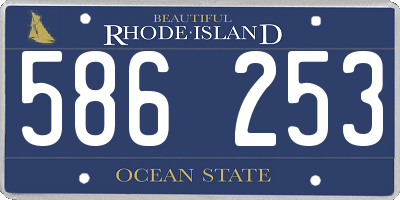 RI license plate 586253