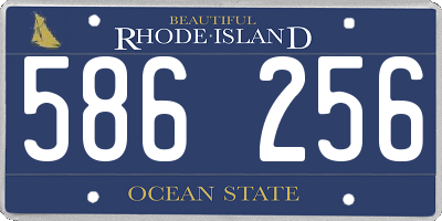 RI license plate 586256