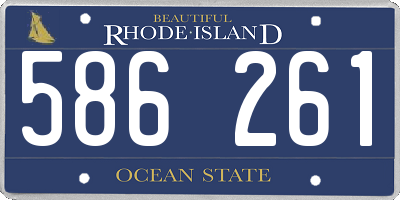 RI license plate 586261