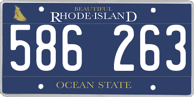 RI license plate 586263