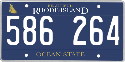 RI license plate 586264