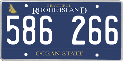 RI license plate 586266