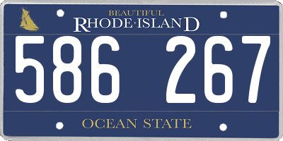 RI license plate 586267