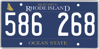 RI license plate 586268