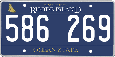 RI license plate 586269