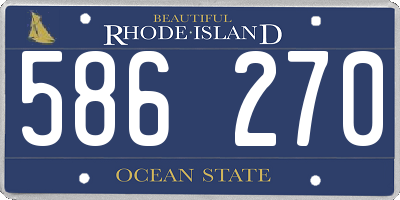 RI license plate 586270