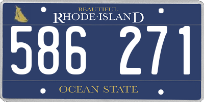 RI license plate 586271