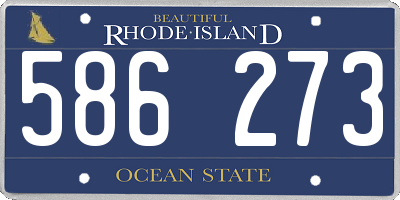 RI license plate 586273