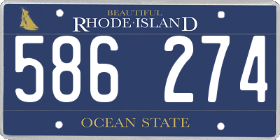 RI license plate 586274