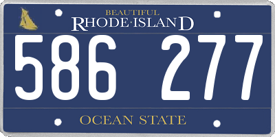 RI license plate 586277