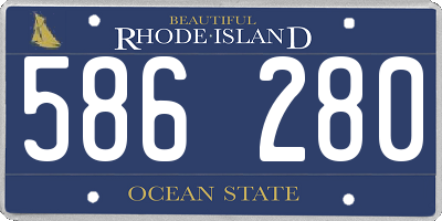 RI license plate 586280