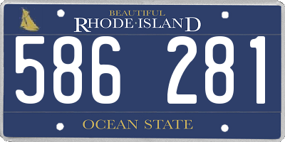 RI license plate 586281