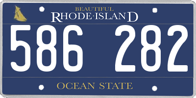 RI license plate 586282