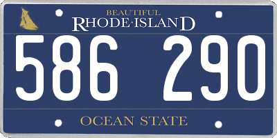 RI license plate 586290