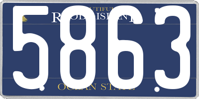 RI license plate 5863