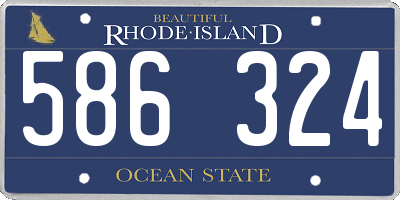 RI license plate 586324