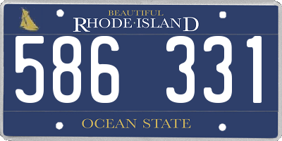 RI license plate 586331
