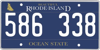 RI license plate 586338