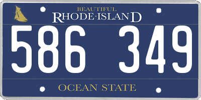 RI license plate 586349