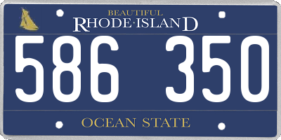 RI license plate 586350