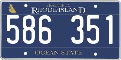 RI license plate 586351