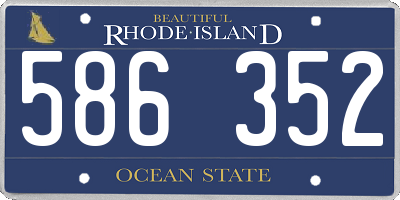 RI license plate 586352